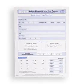 Adi R Scoring Algorithm Sample (ADI®-R) Autism Diagnostic Interview, Revised