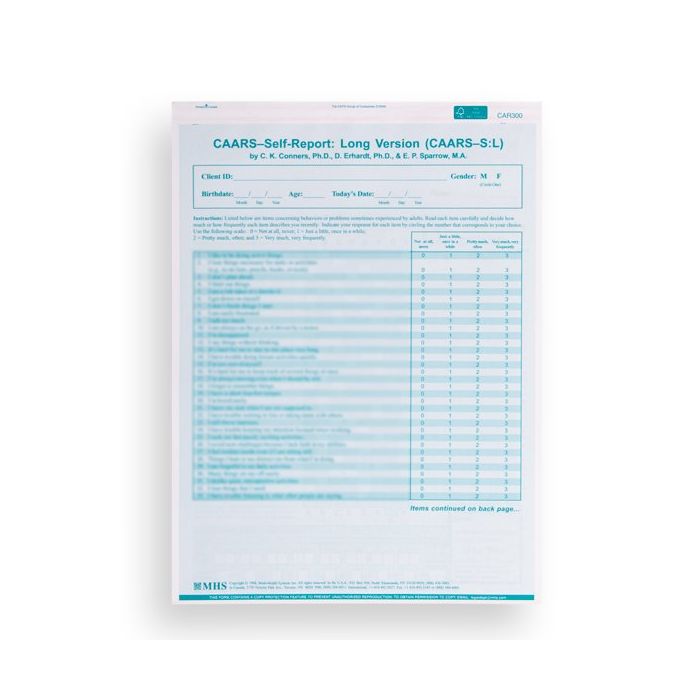 (CAARS) Conners' Adult ADHD Rating Scales