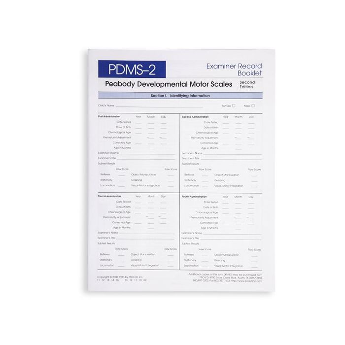 (PDMS-2) Peabody Developmental Motor Scales, Second Edition