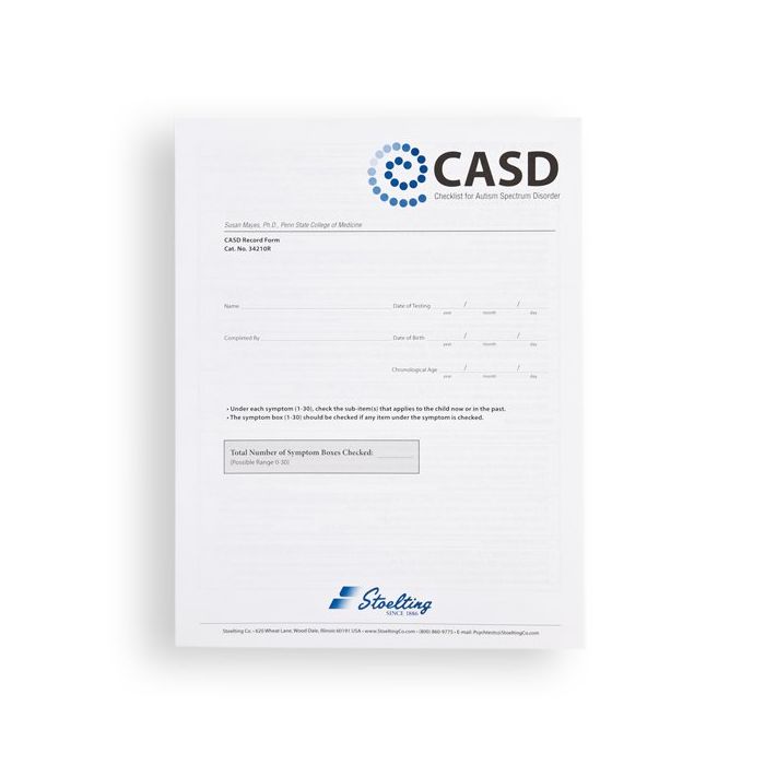 (CASD) Checklist for Autism Spectrum Disorder