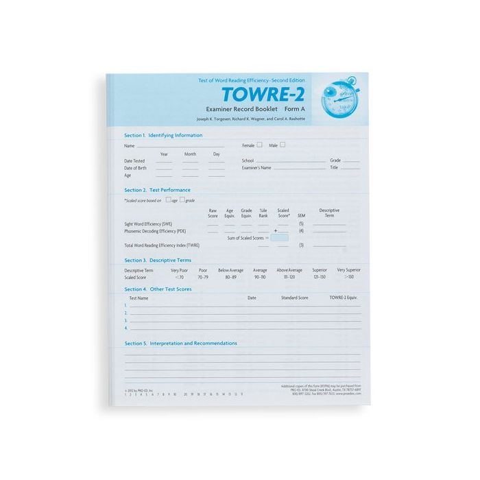 洋書 SCORING POINTS 2nd Edition TOWRE-2) Test of Word Reading Efficiency, Second Edition