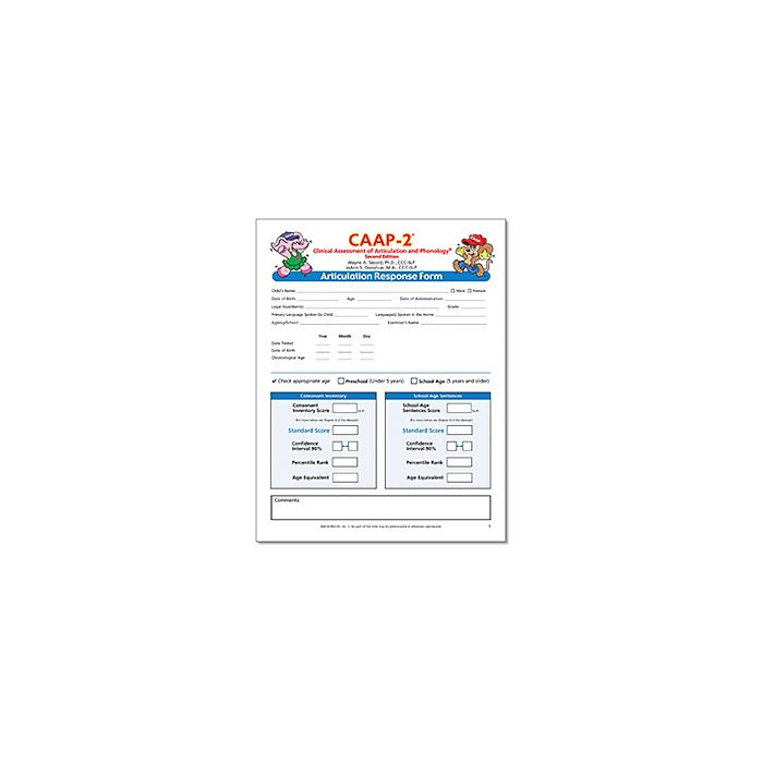 (CAAP-2) Clinical Assessment of Articulation and Phonology, Second Edition