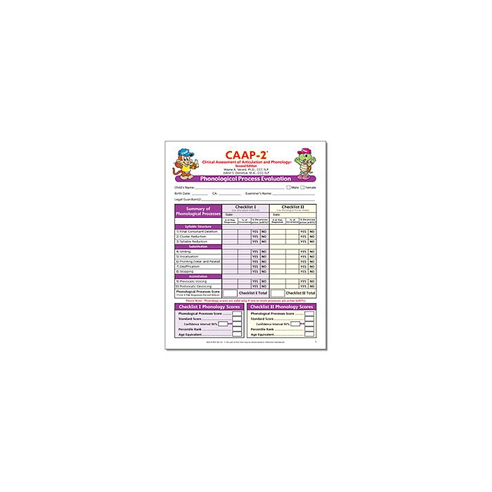 (CAAP-2) Clinical Assessment of Articulation and Phonology, Second Edition