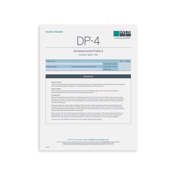 Developmental Profile 4 (DP®-4)