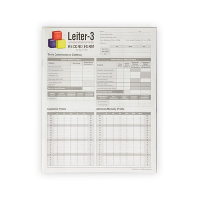 (Leiter-3) Leiter International Performance Scale, Third Edition
