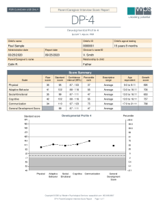 Developmental Profile 4 (DP®-4)