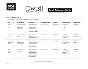 (OWLS®-II) Oral and Written Language Scales™, Second Edition